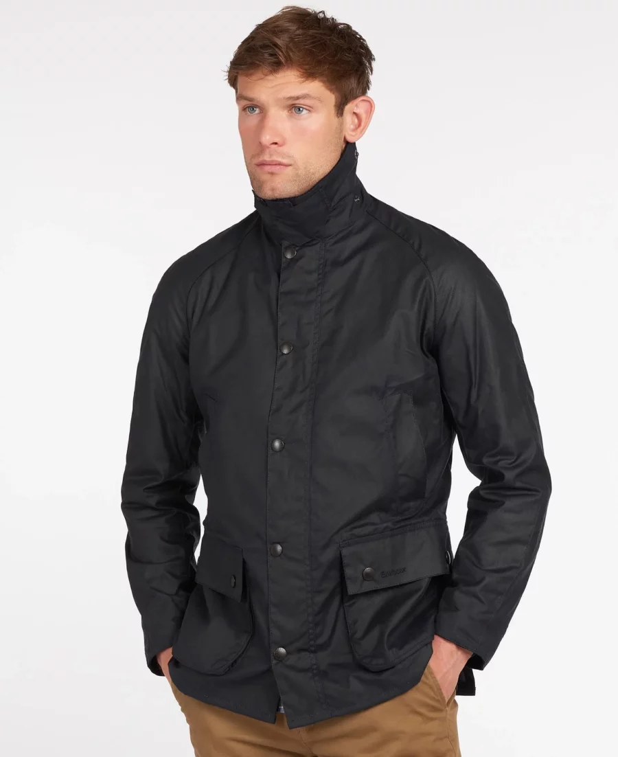 Barbour Ashby Wax Jacket-Navy - Aston Bourne