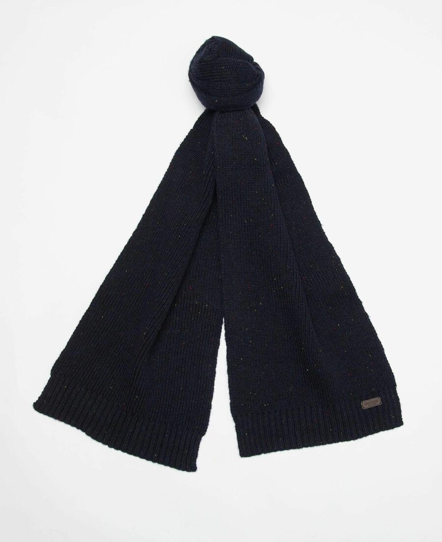 Barbour Carlton Fleck Beanie & Scarf Gift Set-Navy - Image 4