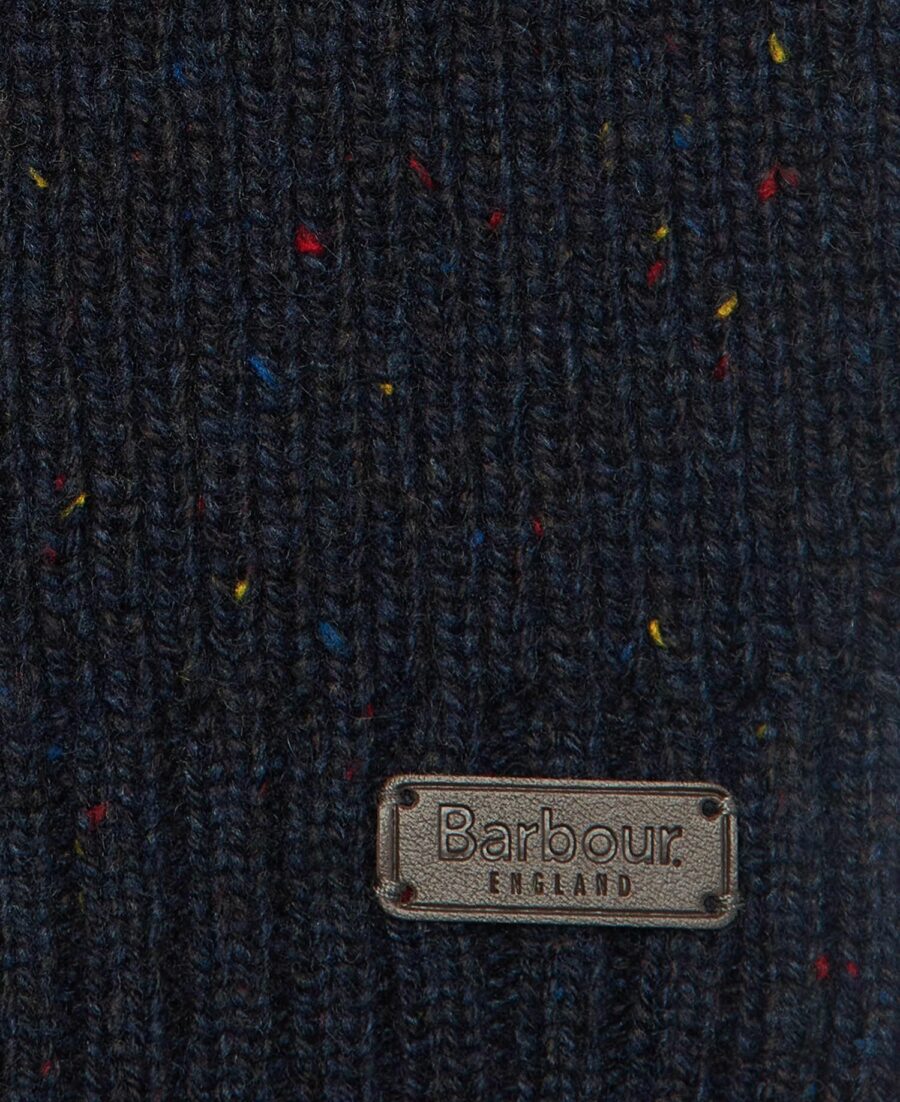 Barbour Carlton Fleck Beanie & Scarf Gift Set-Navy - Image 5