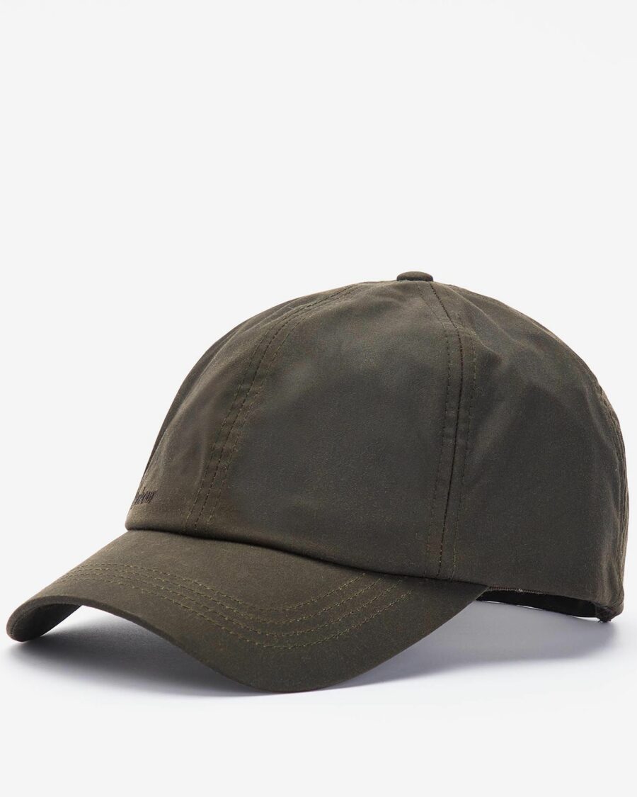 Barbour Wax Sports Cap-Olive