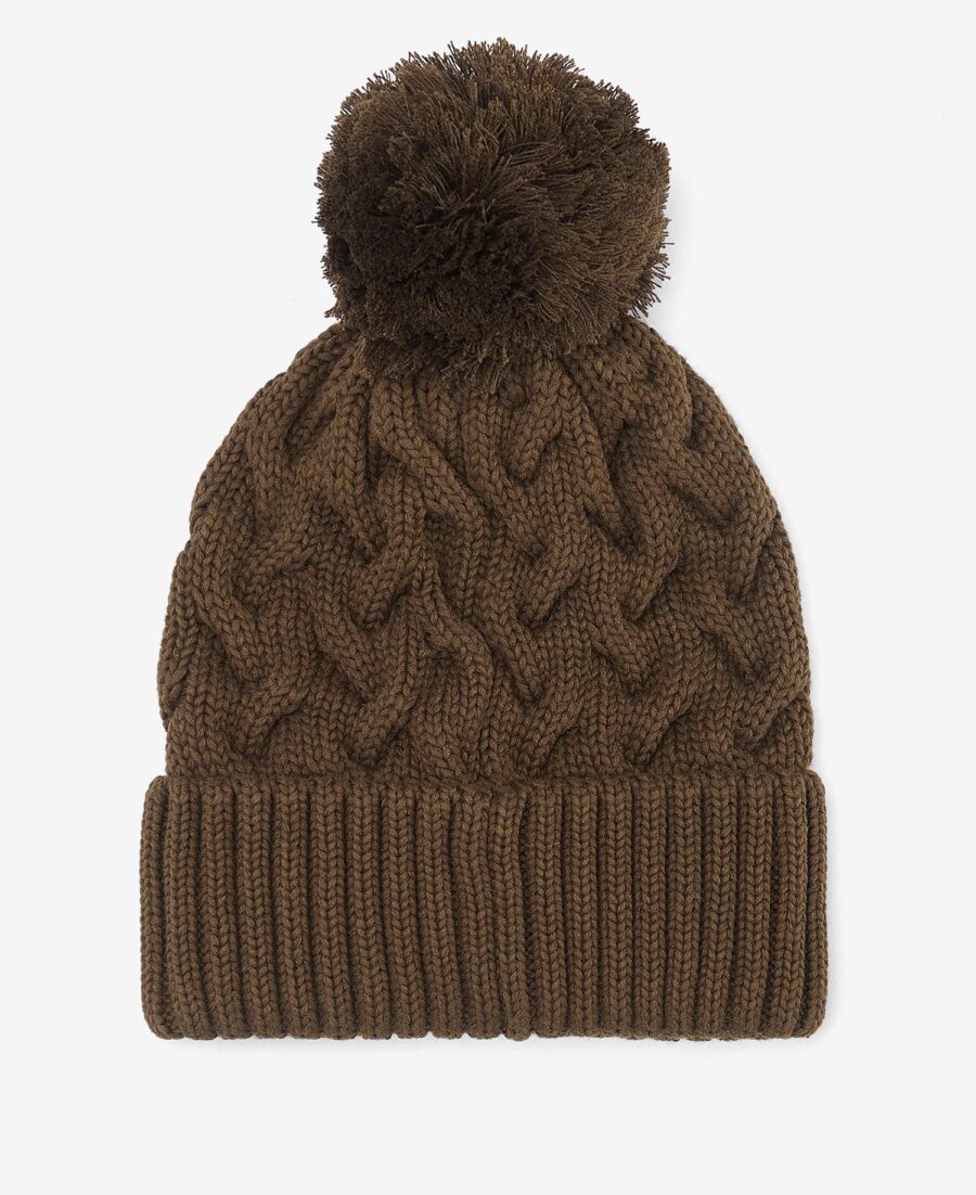 Barbour Gainford Cable Beanie-Olive