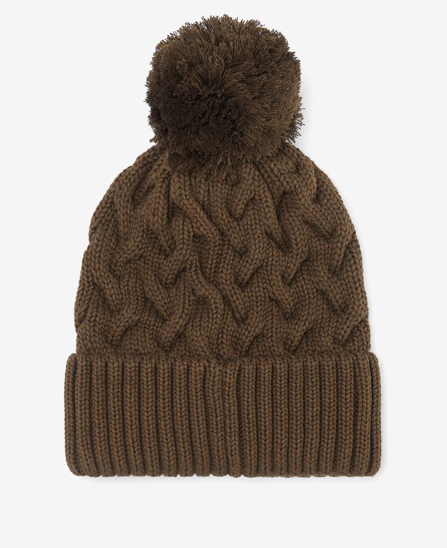 Barbour Gainford Cable Beanie-Olive