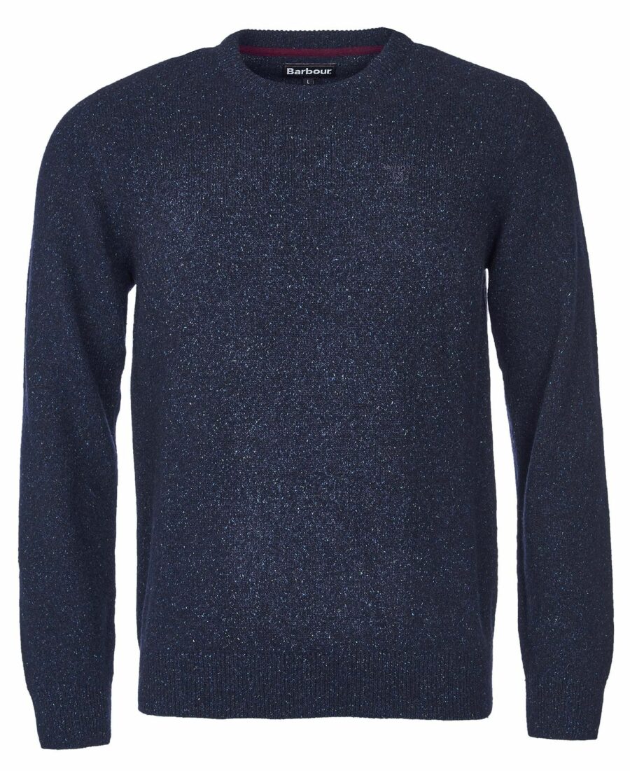 Barbour Essential Tisbury Crew Neck Sweater-Navy