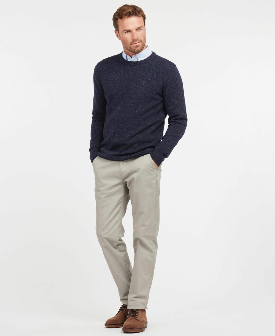 Barbour Essential Tisbury Crew Neck Sweater-Navy