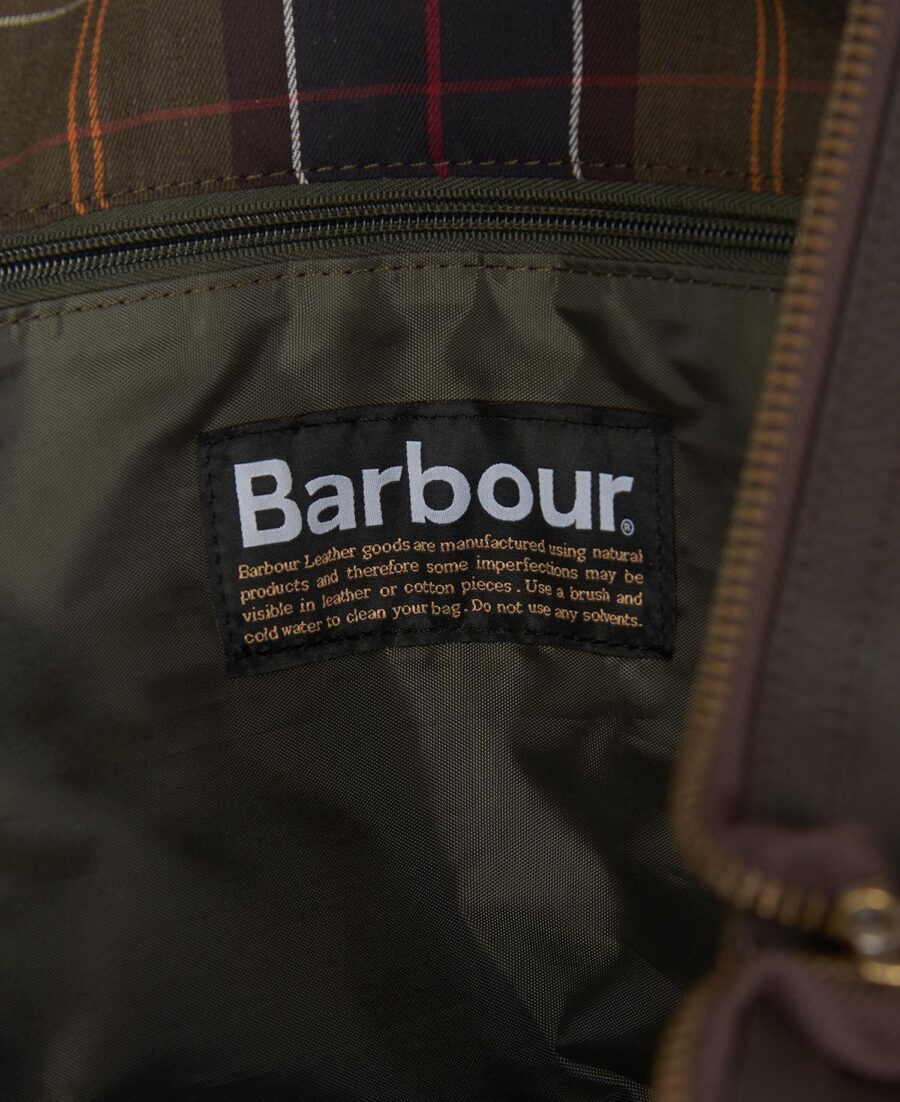 Barbour Leather Medium Travel Explorer Bag