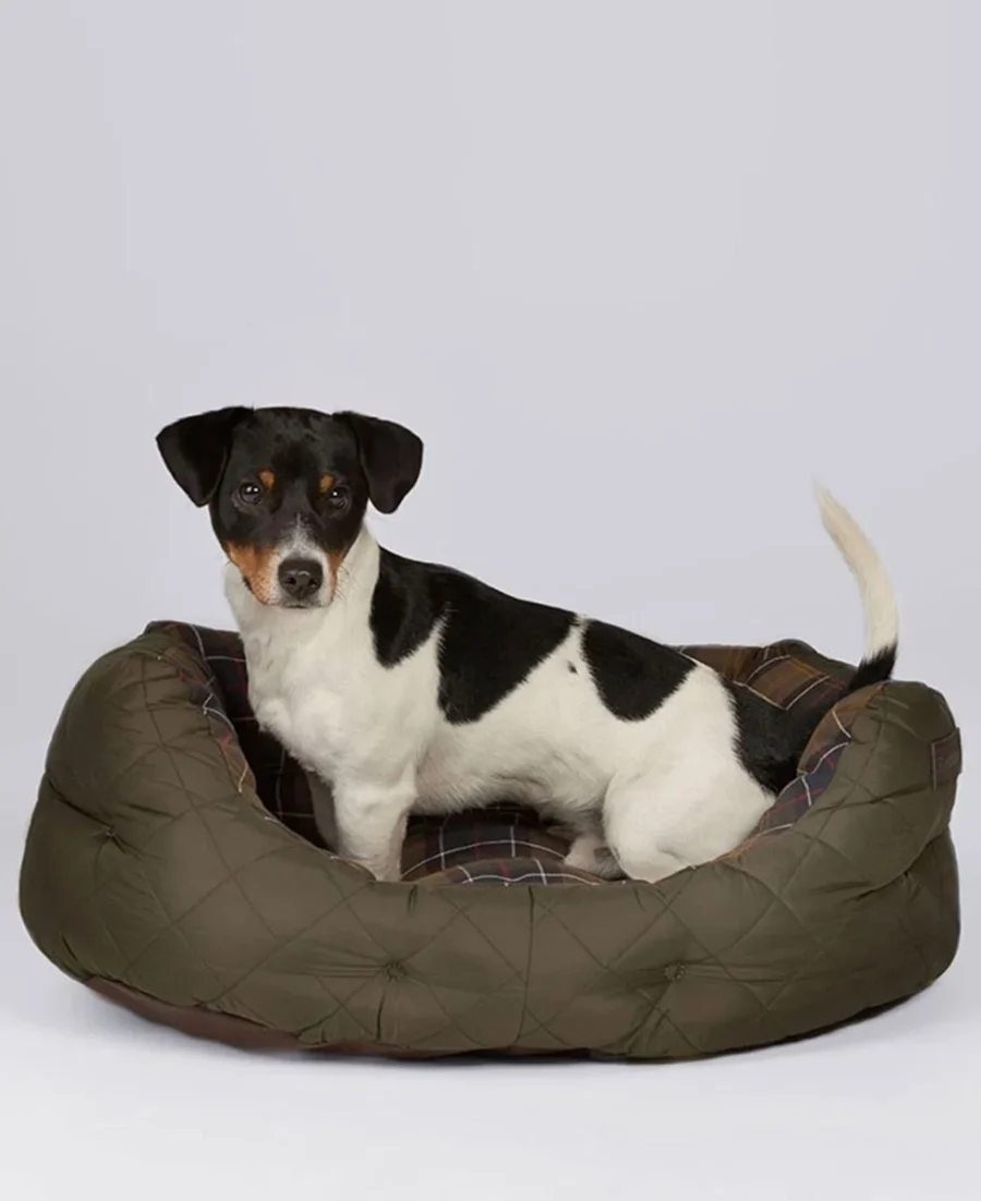 Barbour Quilted Dog Bed 24": Olive