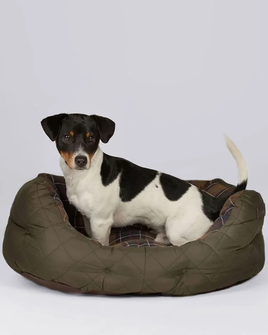 Barbour Quilted Dog Bed 24": Olive