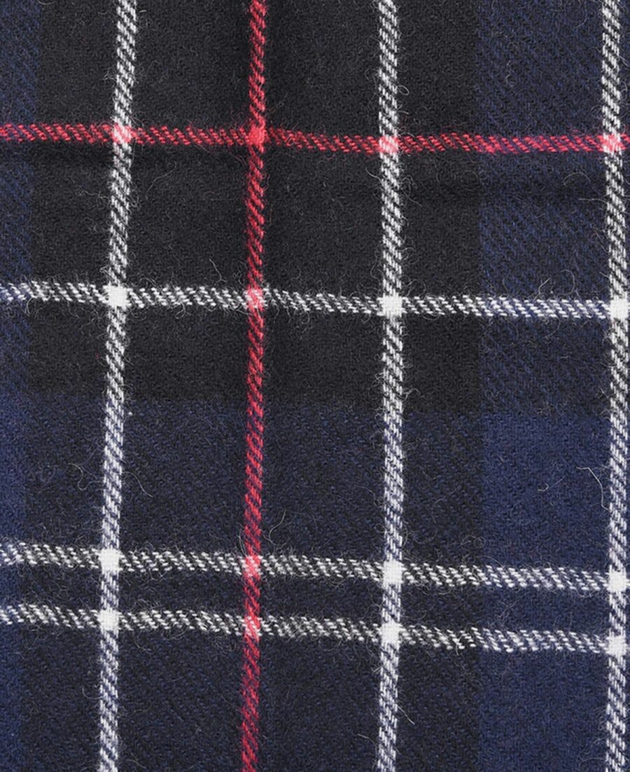 Barbour Tartan Lambswool Scarf- Navy/Red