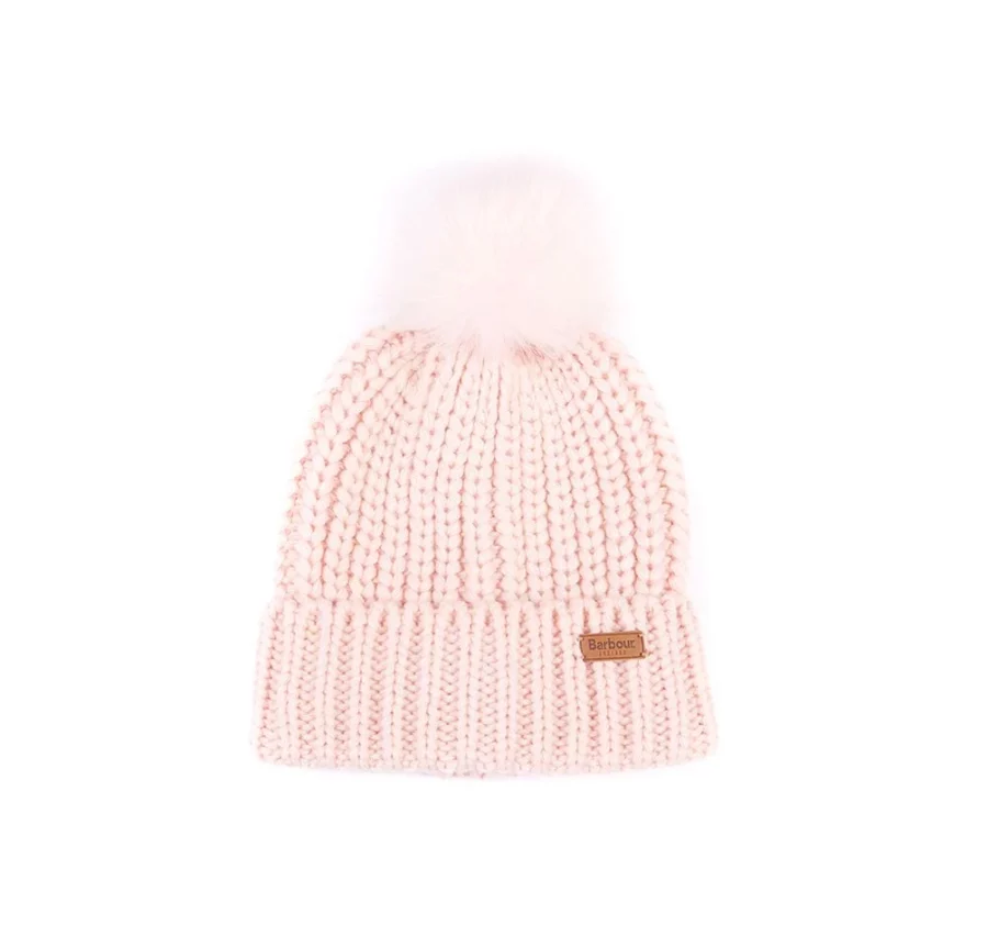 Barbour Saltburn Beanie & Scarf Set-Pink