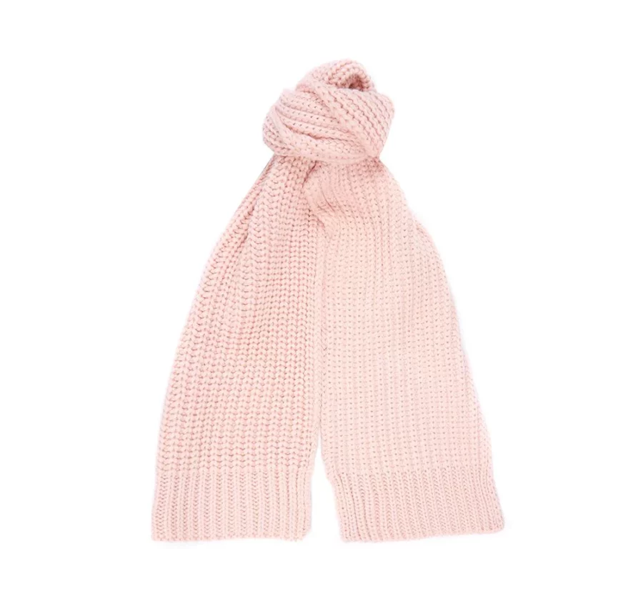 Barbour Saltburn Beanie & Scarf Set-Pink