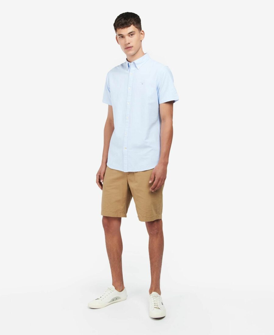 Men's Barbour Oxtown Short Sleeve Tailored Shirt-Sky