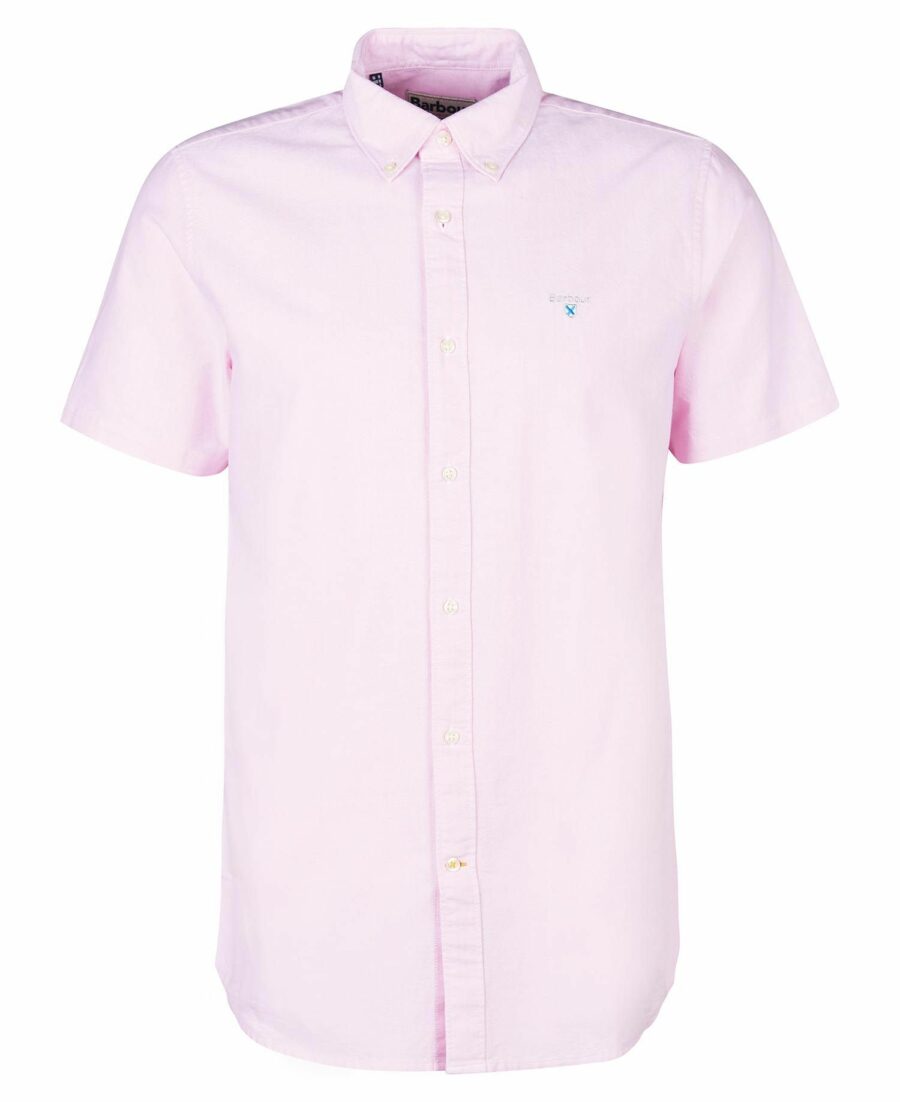 Men's Barbour Oxtown Short Sleeve Tailored Shirt-Pink