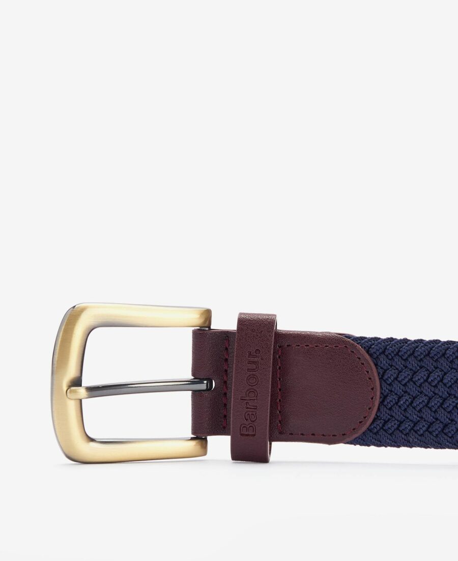 Barbour Stretch Webbing Belt-Navy