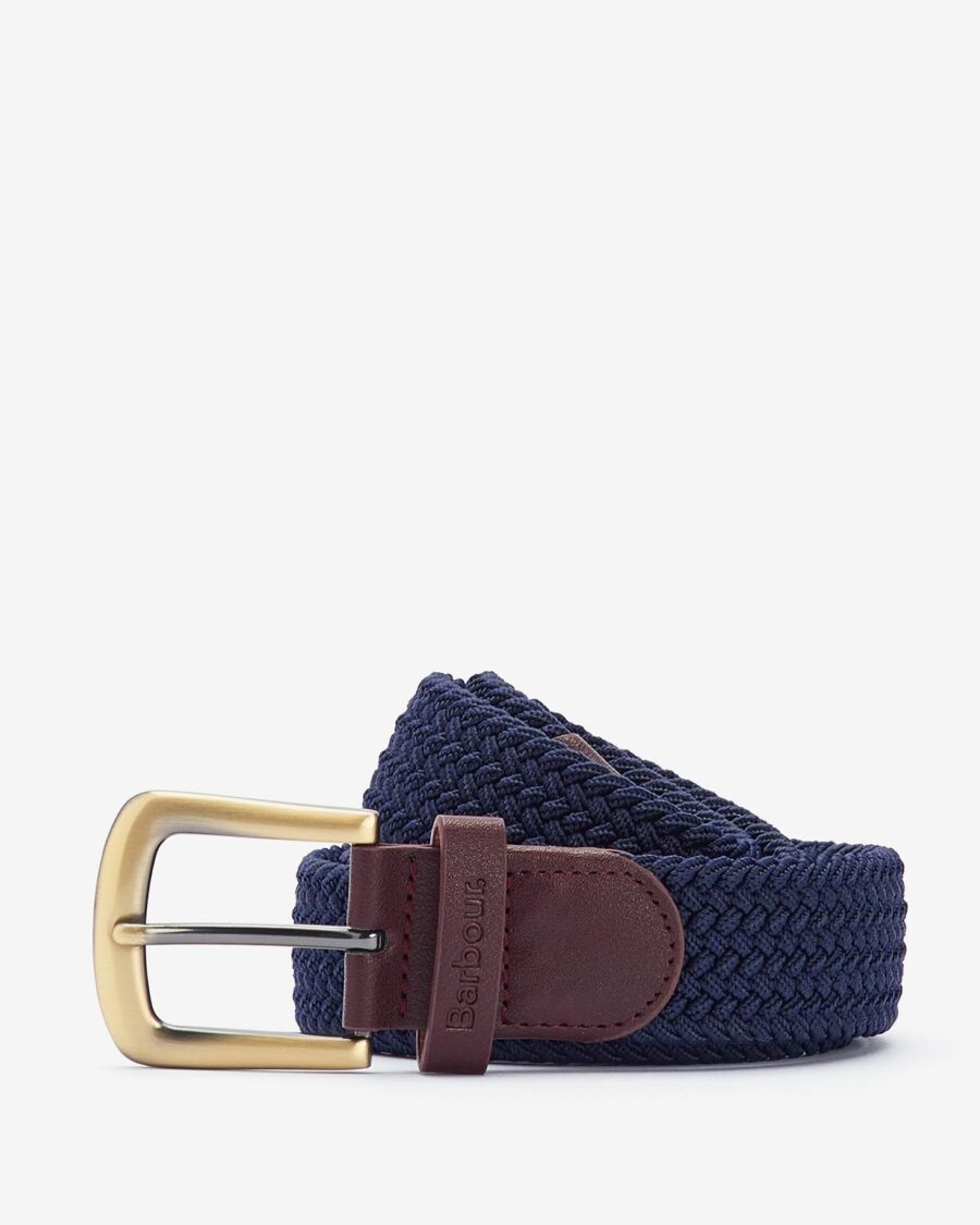 Barbour Stretch Webbing Belt-Navy