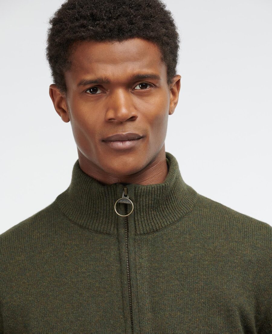 Barbour Holden Half Zip- Olive Marl