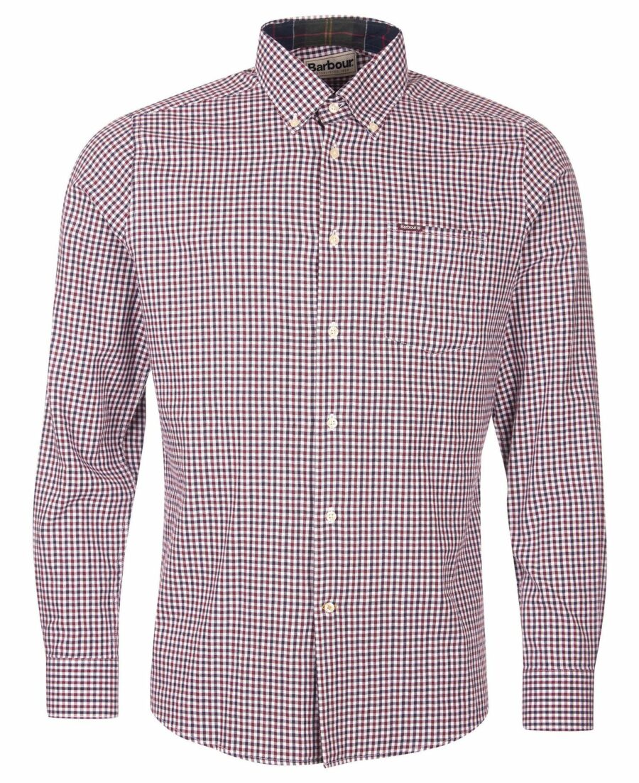 Barbour Padshaw Tailored Shirt-Rich Red