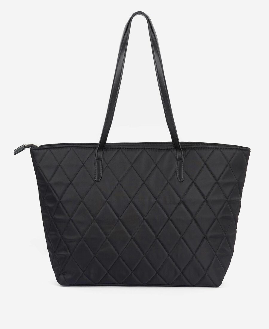 WOMEN'S BARBOUR QUILTED TOTE BAG-BLACK