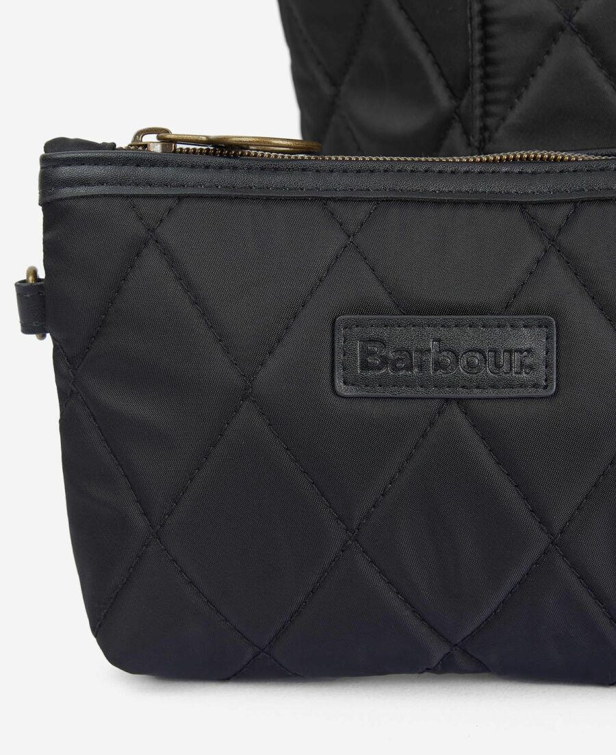 WOMEN'S BARBOUR QUILTED TOTE BAG-BLACK