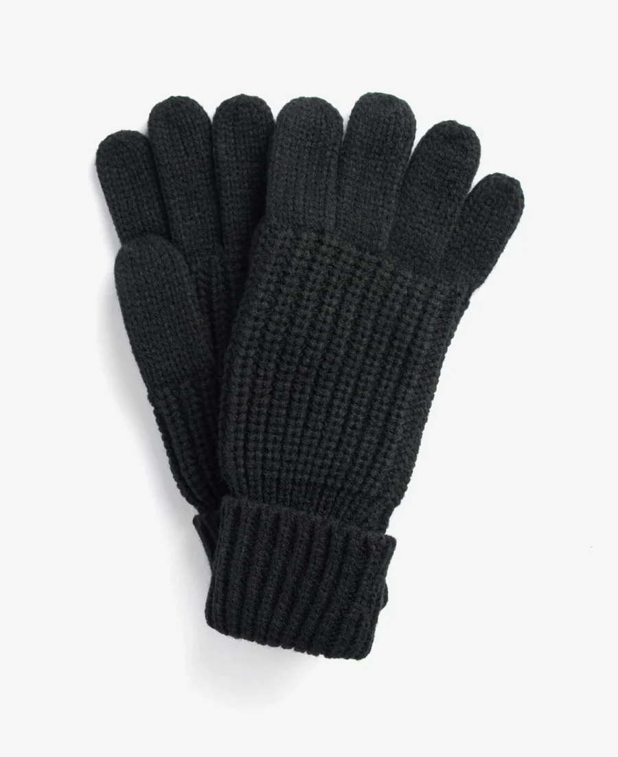 Barbour Saltburn Knitted Gloves-Classic Black