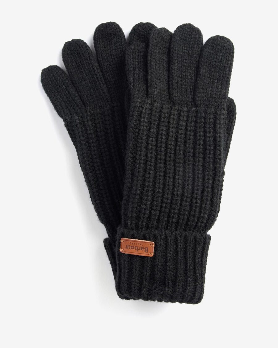 Barbour Saltburn Knitted Gloves-Classic Black