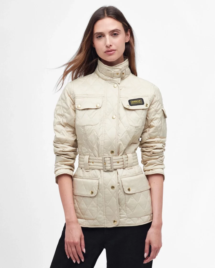 B.Intl Lightweight Quilted Jacket-Taupe/Pearl