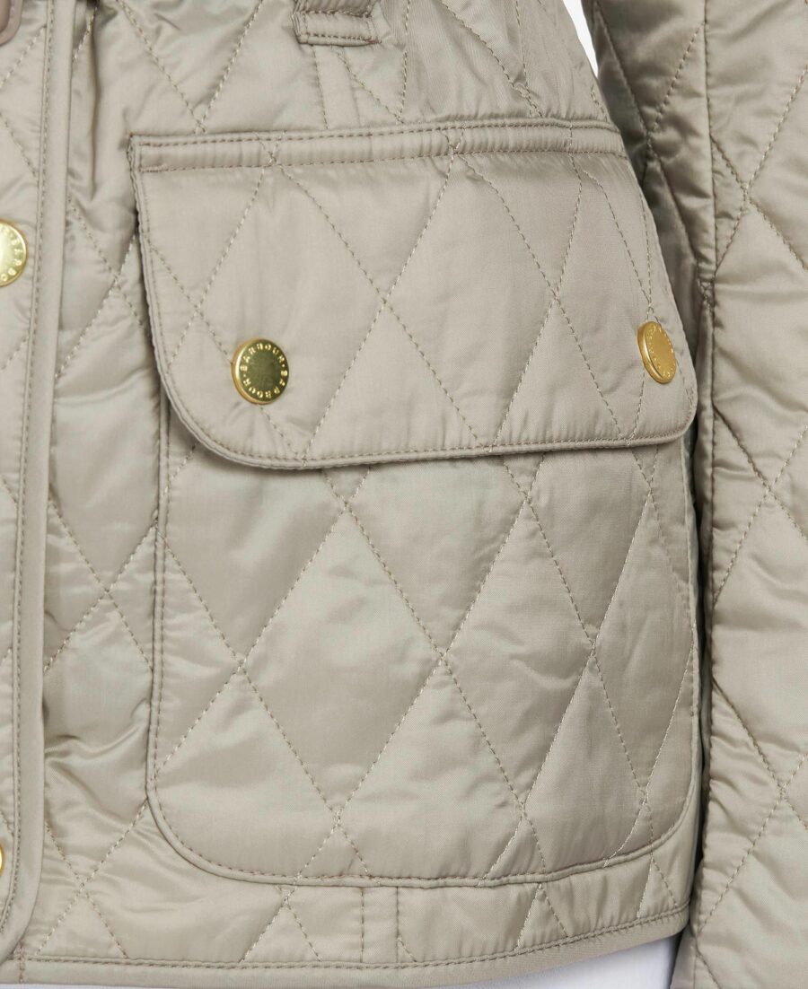 B.Intl Lightweight Quilted Jacket-Taupe/Pearl