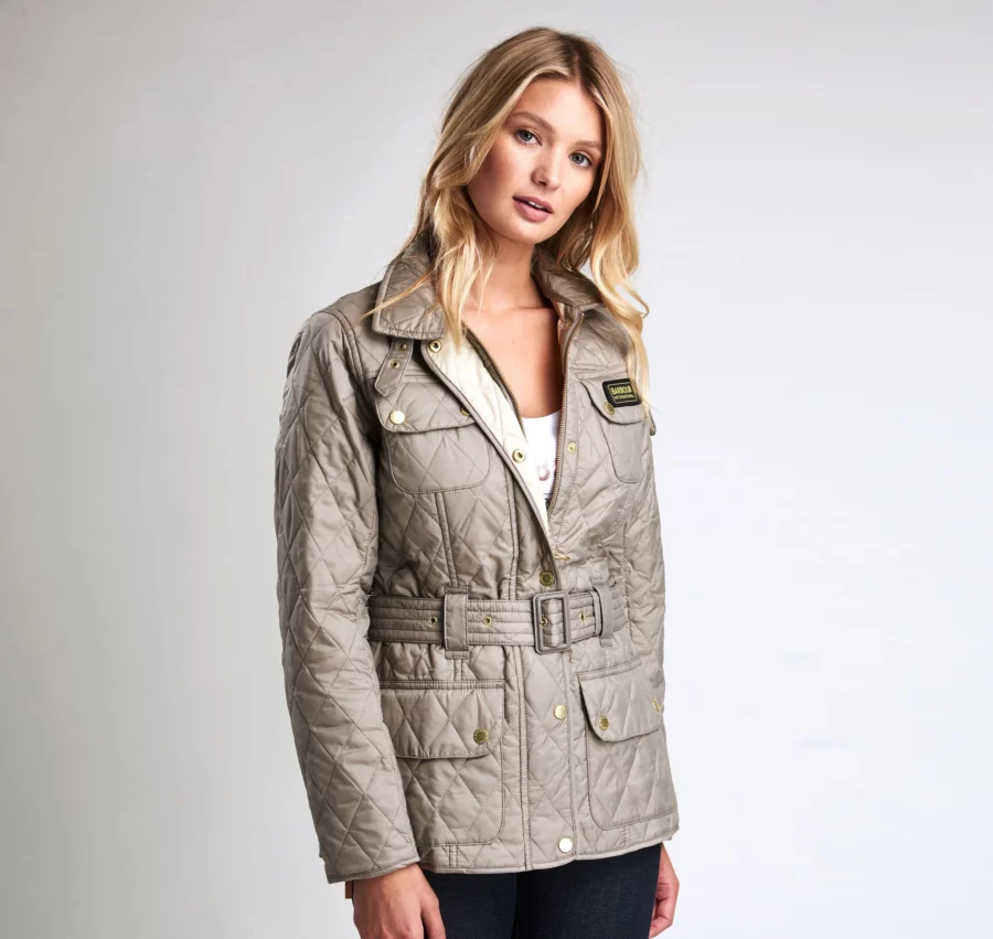 B.Intl Lightweight Quilted Jacket-Taupe/Pearl