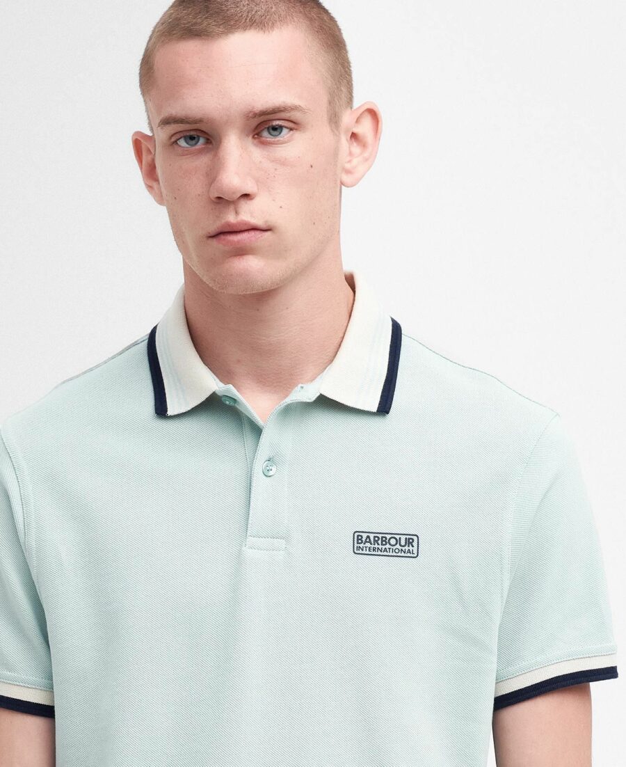 B.Intl Francis Short Sleeve Pique Polo Shirt-Green Fig