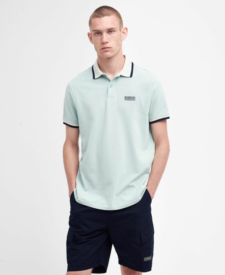 B.Intl Francis Short Sleeve Pique Polo Shirt-Green Fig