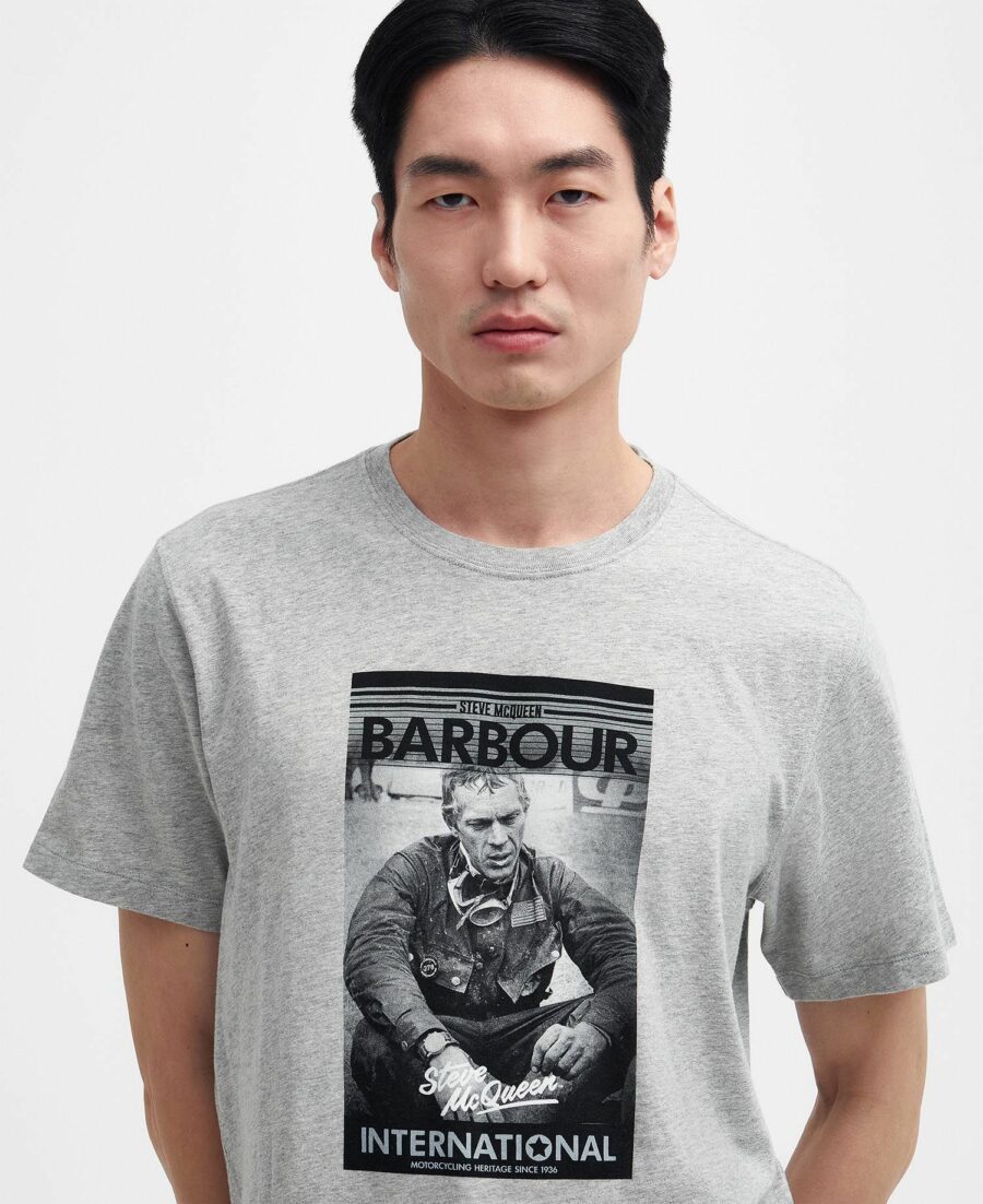 B.Intl Mount Cotton T-Shirt-Grey Marl