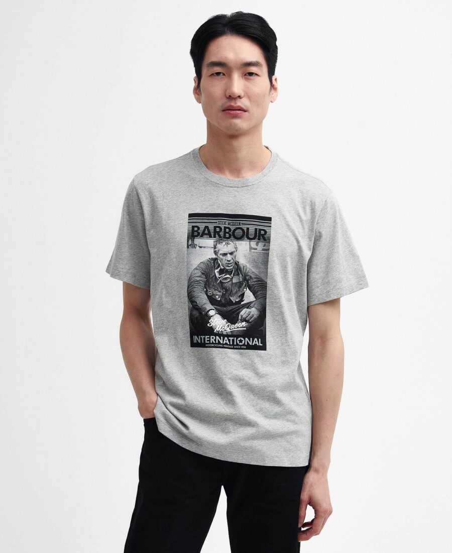 B.Intl Mount Cotton T-Shirt-Grey Marl