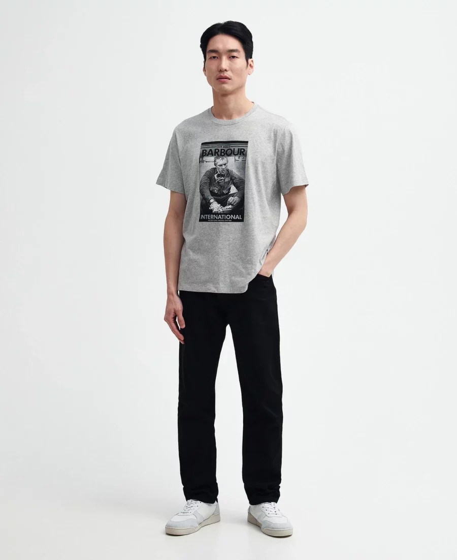 B.Intl Mount Cotton T-Shirt-Grey Marl