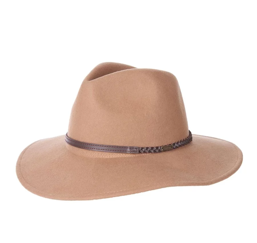 Barbour Tack Fedora Hat-Camel