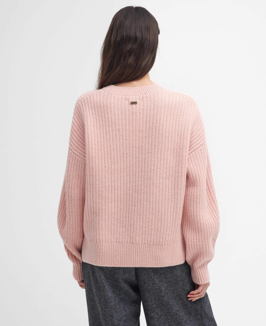 Barbour Scarlett Knitted Jumper- Mahogany Rose