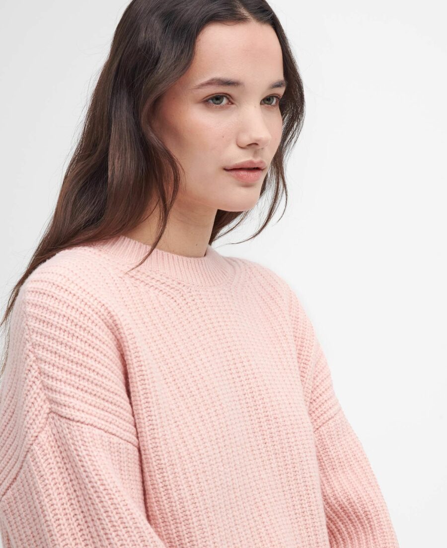 Barbour Scarlett Knitted Jumper- Mahogany Rose