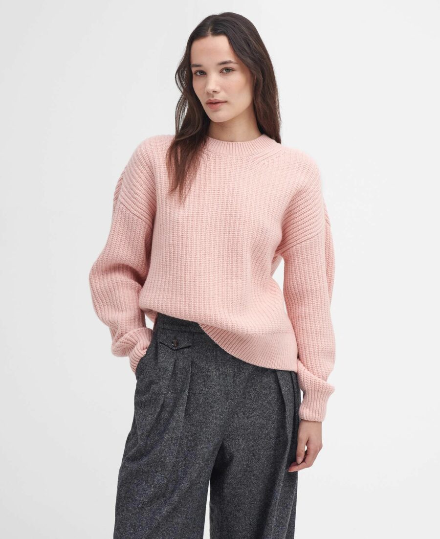 Barbour Scarlett Knitted Jumper- Mahogany Rose