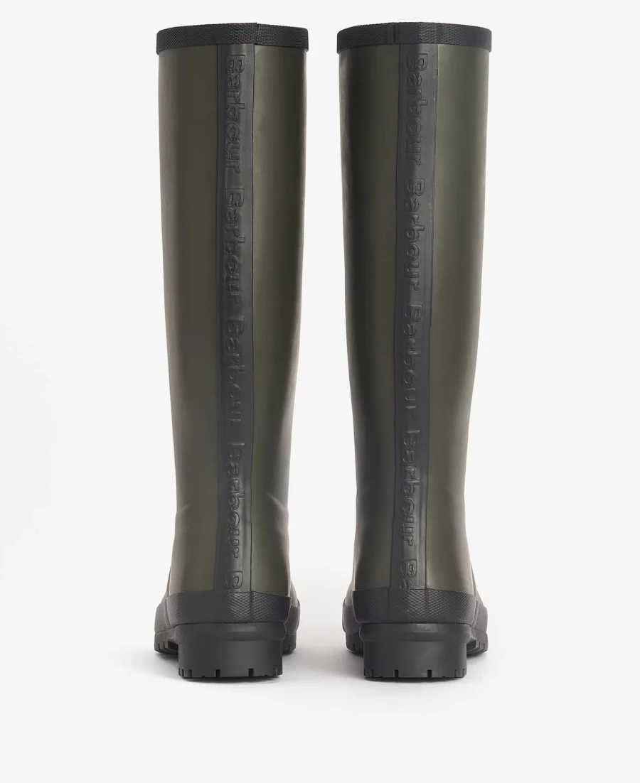 Barbour Abbey Tall Wellington Boots-Olive