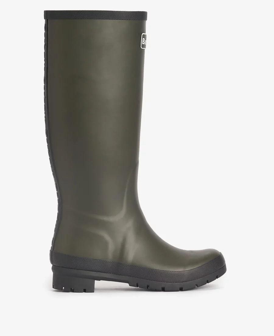 Barbour Abbey Tall Wellington Boots-Olive