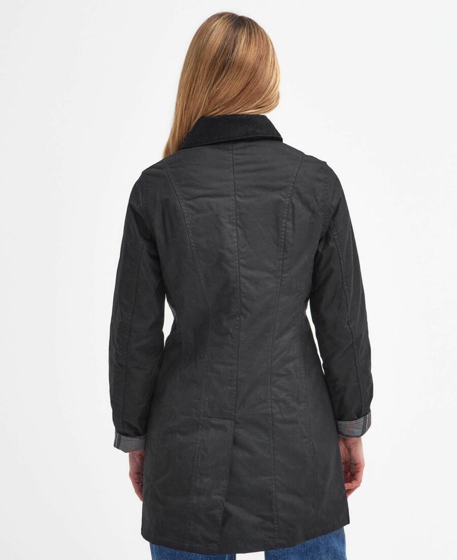 Barbour Belsay Waxed Jacket-Black