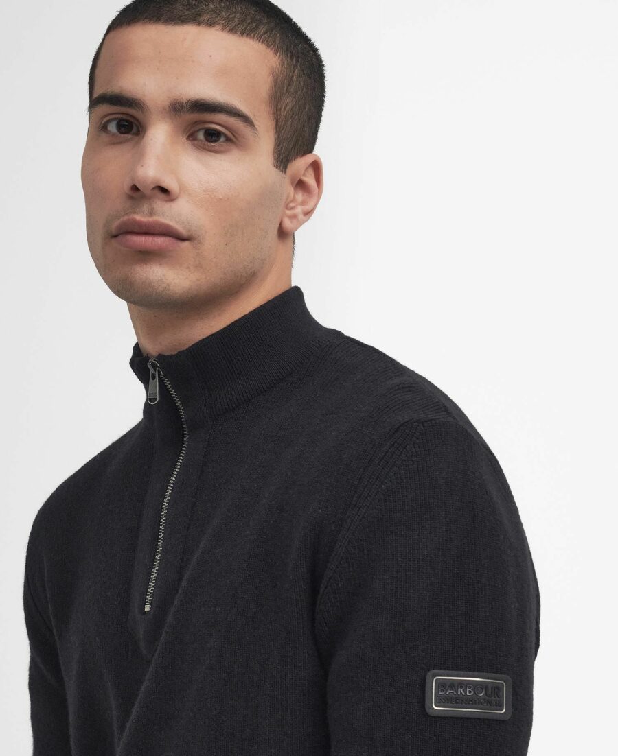 Barbour International Crawley Funnel Neck Jumper-Black