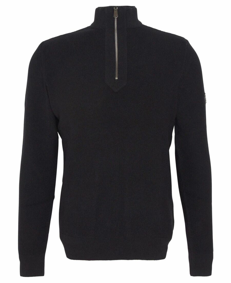 Barbour International Crawley Funnel Neck Jumper-Black