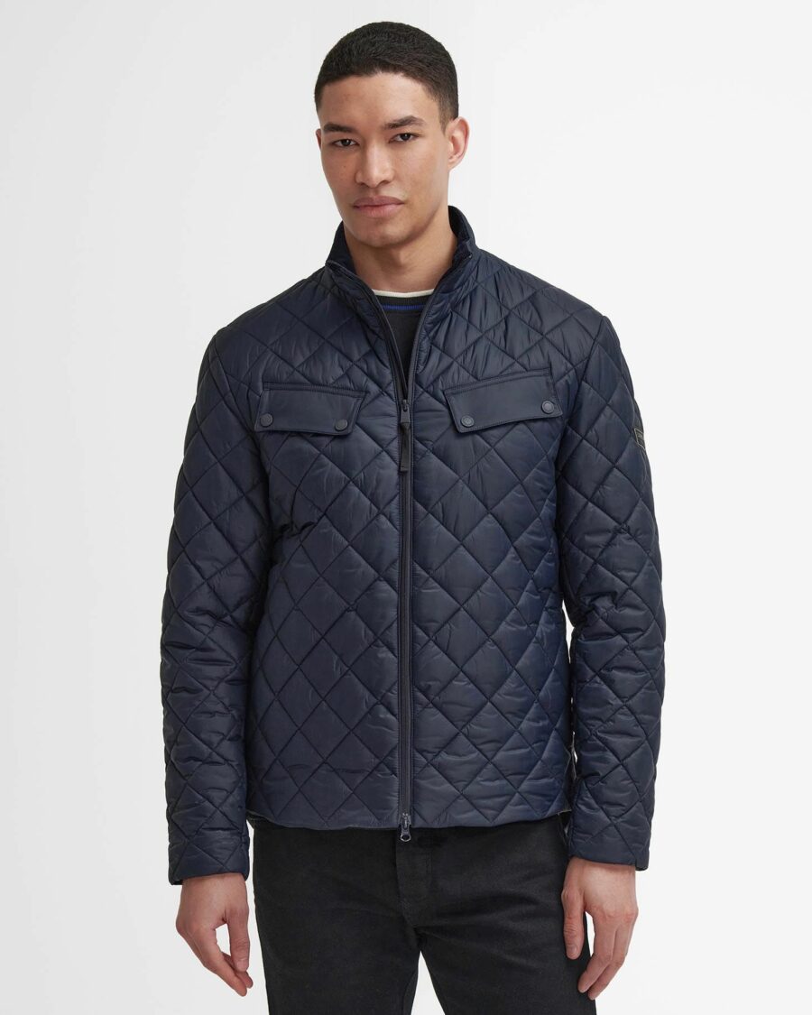 Barbour International Ariel Box Quilted Jacket-Dark Navy