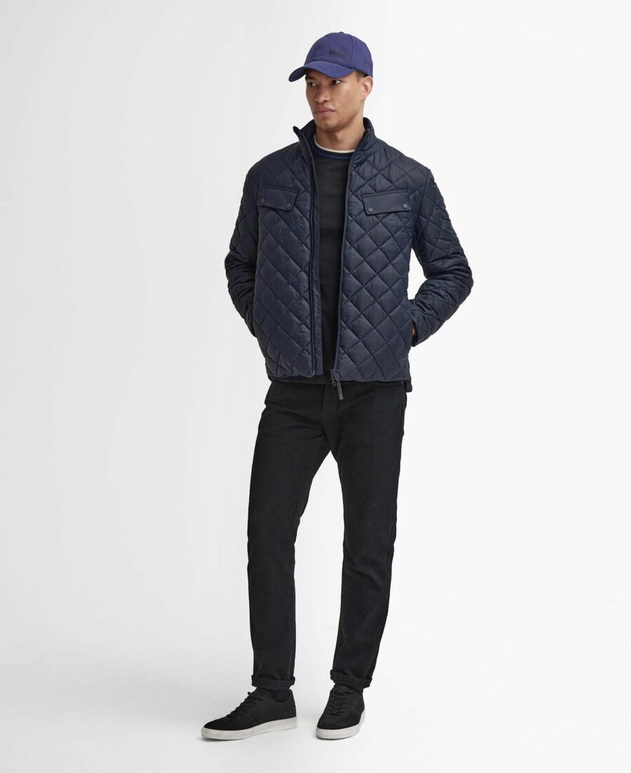 Barbour International Ariel Box Quilted Jacket-Dark Navy