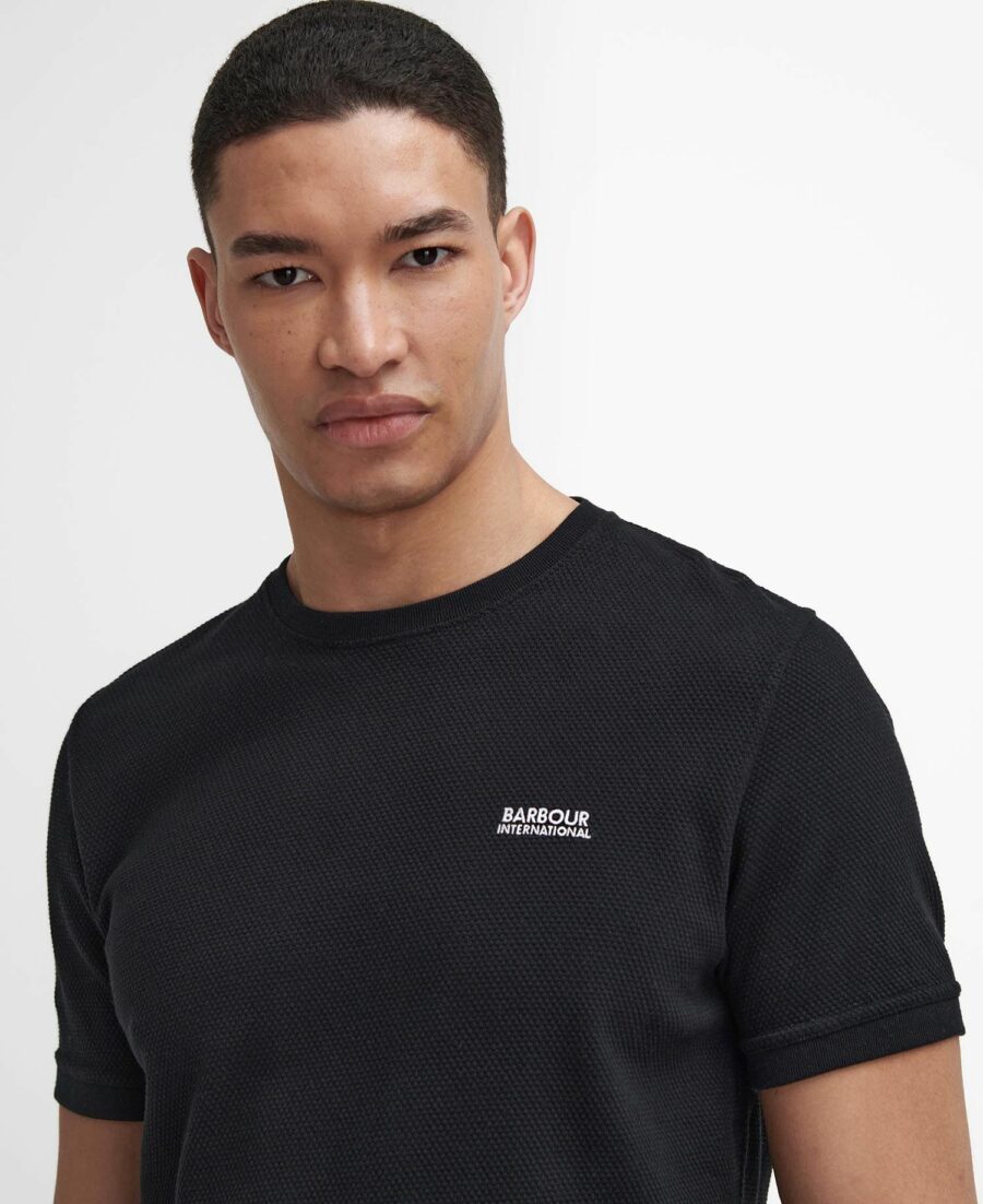 Barbour International Albury Textured T-Shirt-Black