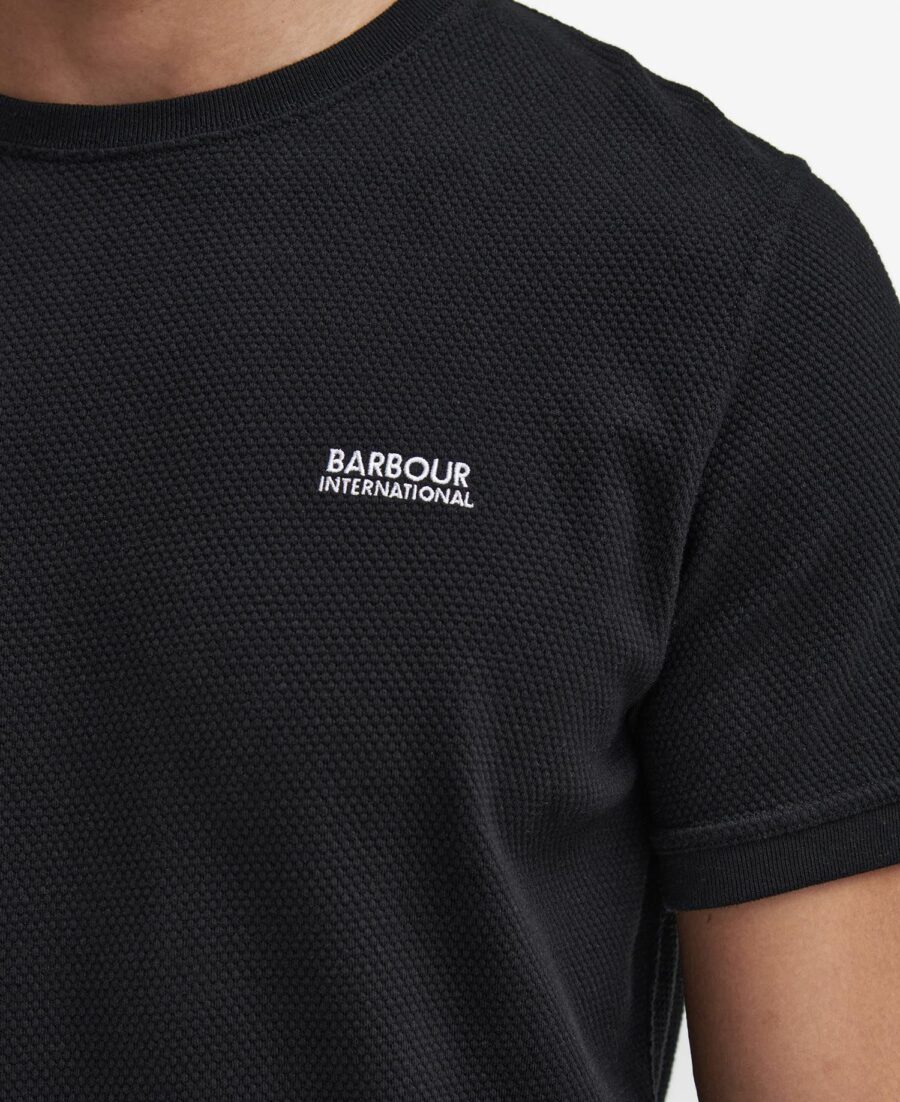 Barbour International Albury Textured T-Shirt-Black