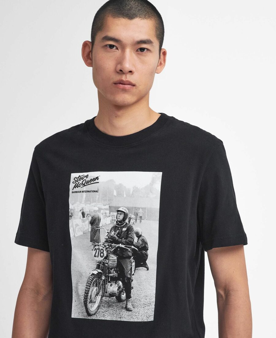 Barbour International Lucas Graphic T-Shirt-Black