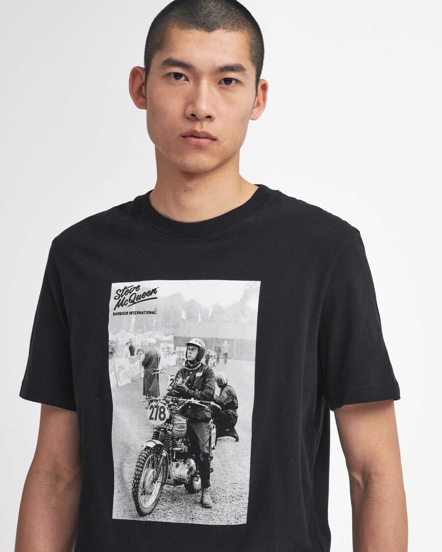 Barbour International Lucas Graphic T-Shirt-Black