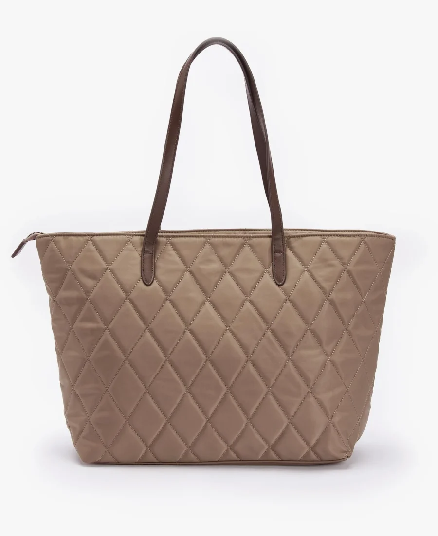 Barbour Quilted Tote Bag-Sand Dune