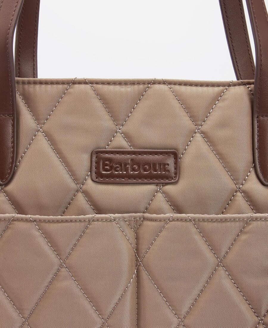 Barbour Quilted Tote Bag-Sand Dune