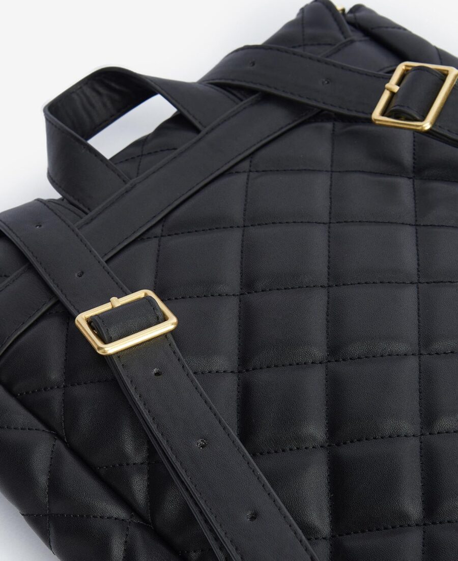 B.Intl Quilted Hoxton Backpack- Black